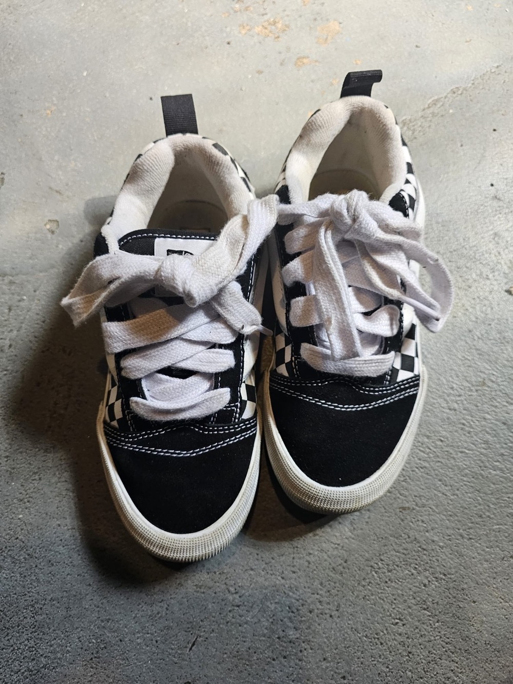 Vans Kids Black & White Checkerboard Lace-Up Sneakers